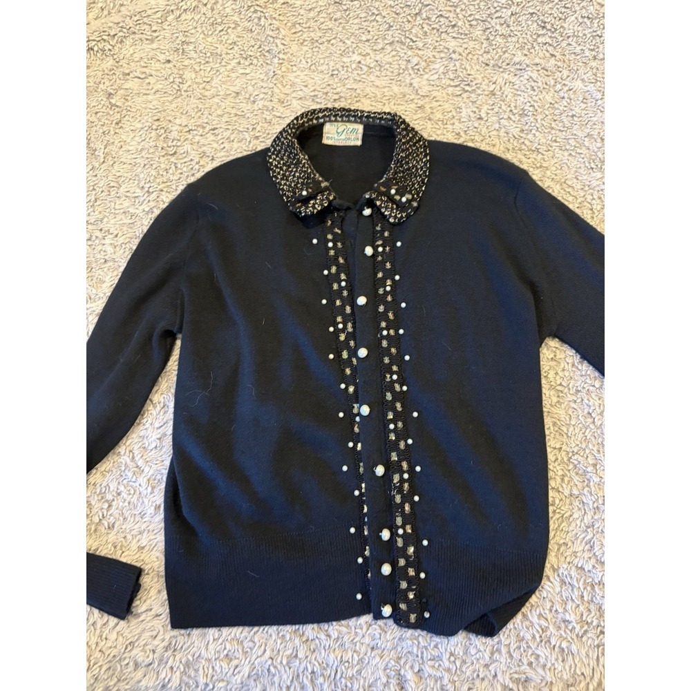 It's A Gem‎ Creation Vintage Black Cardigan Xs